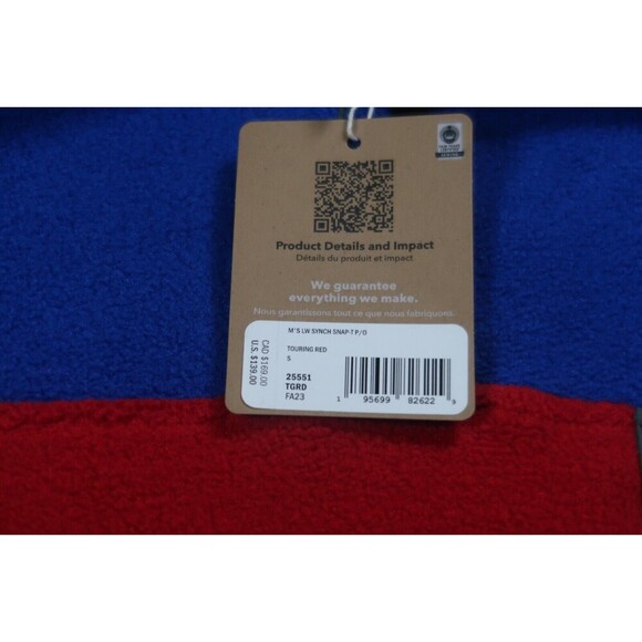 NWT Patagonia Pullover Mens Small Synchilla Snap T Lightweight Blue Sweater - Picture 6 of 7